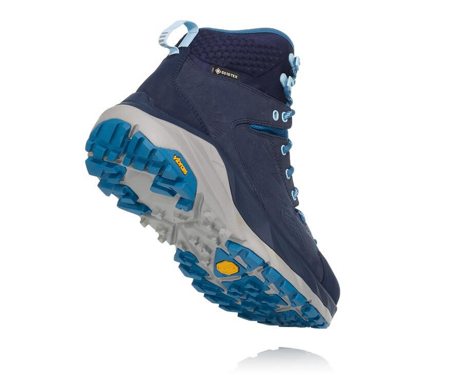 Hoka One One Kaha Gore-Tex Vandringsskor Dam - Marinblå - BOWSU-1236